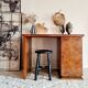 Bureau Art Déco placage acajou blond