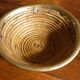 Bauhaus DLG rattan and brass bowl by Italian Gabriella Crespi