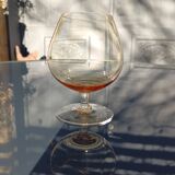 Set of 10 colored stemmed glasses