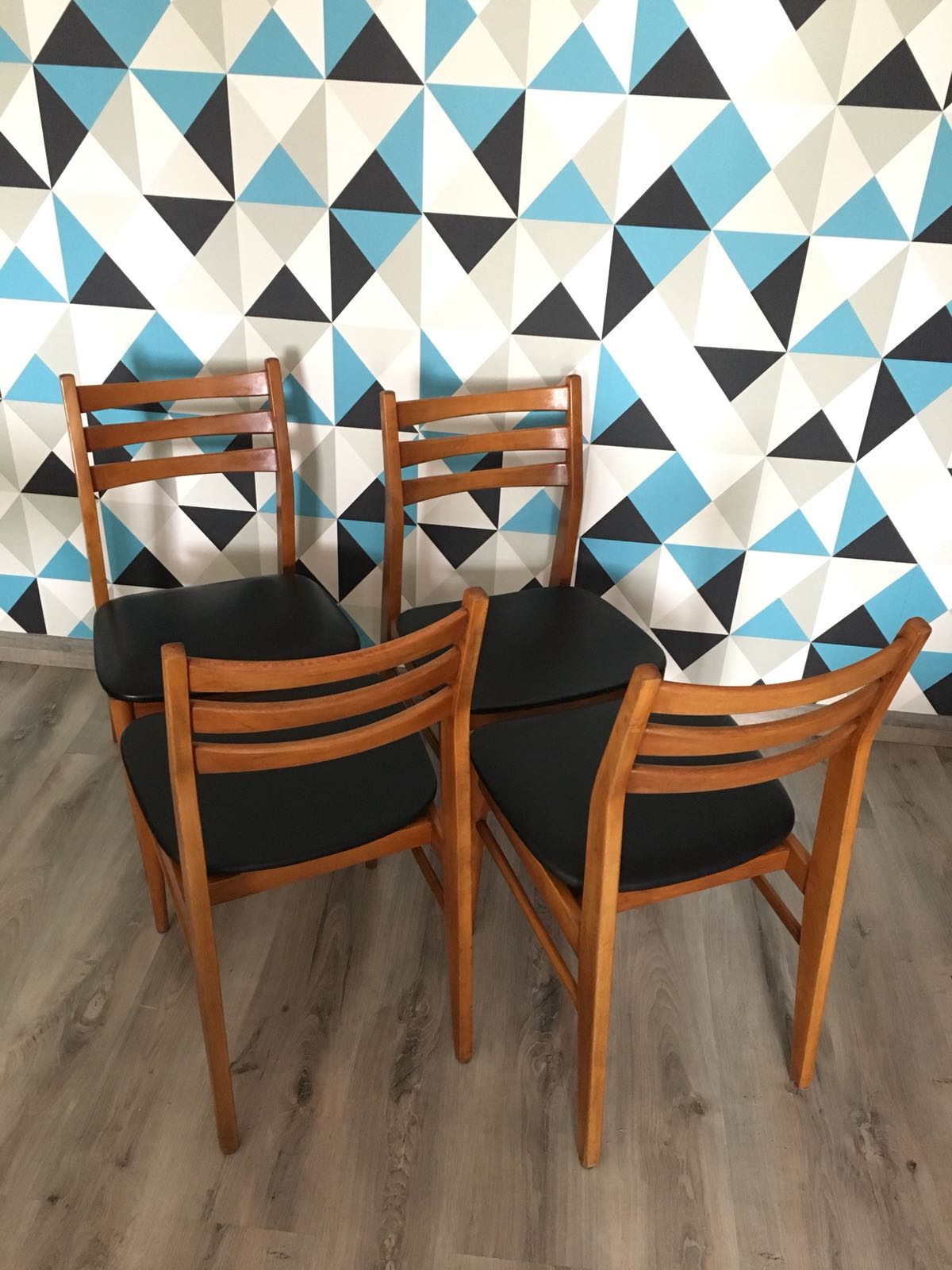 Set de 4 chaises scandinave vintage 1960