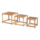 Ensemble de trois tables gigognes vintage en cannage. France, années 60
