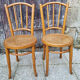 Pair of canned bistro chairs, J. Kohn early twentieth century.