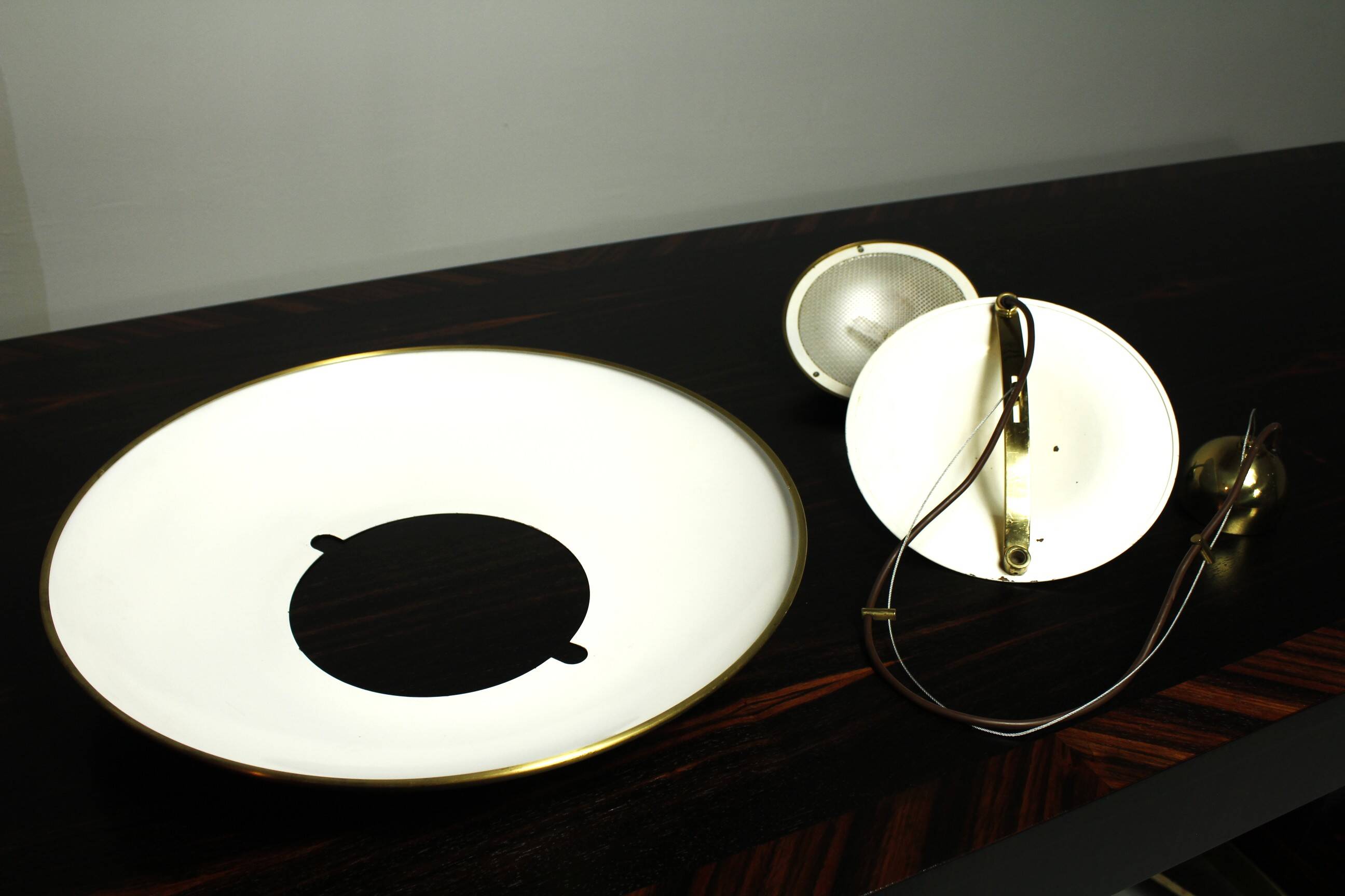 Brass Pendant Lamp from Temde Leuchten, 1970s