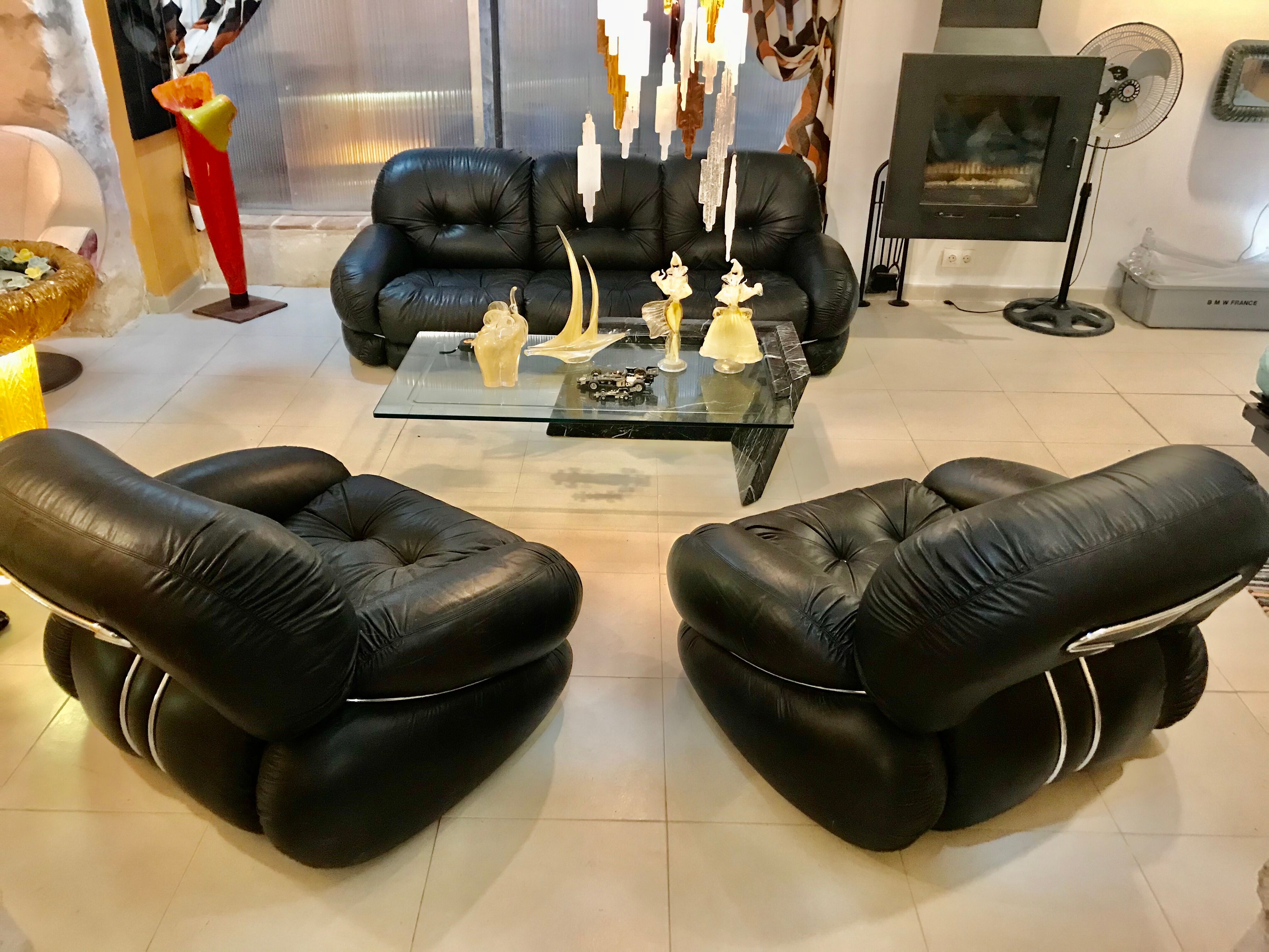 Paire de fauteuils Adriano Piazzesi