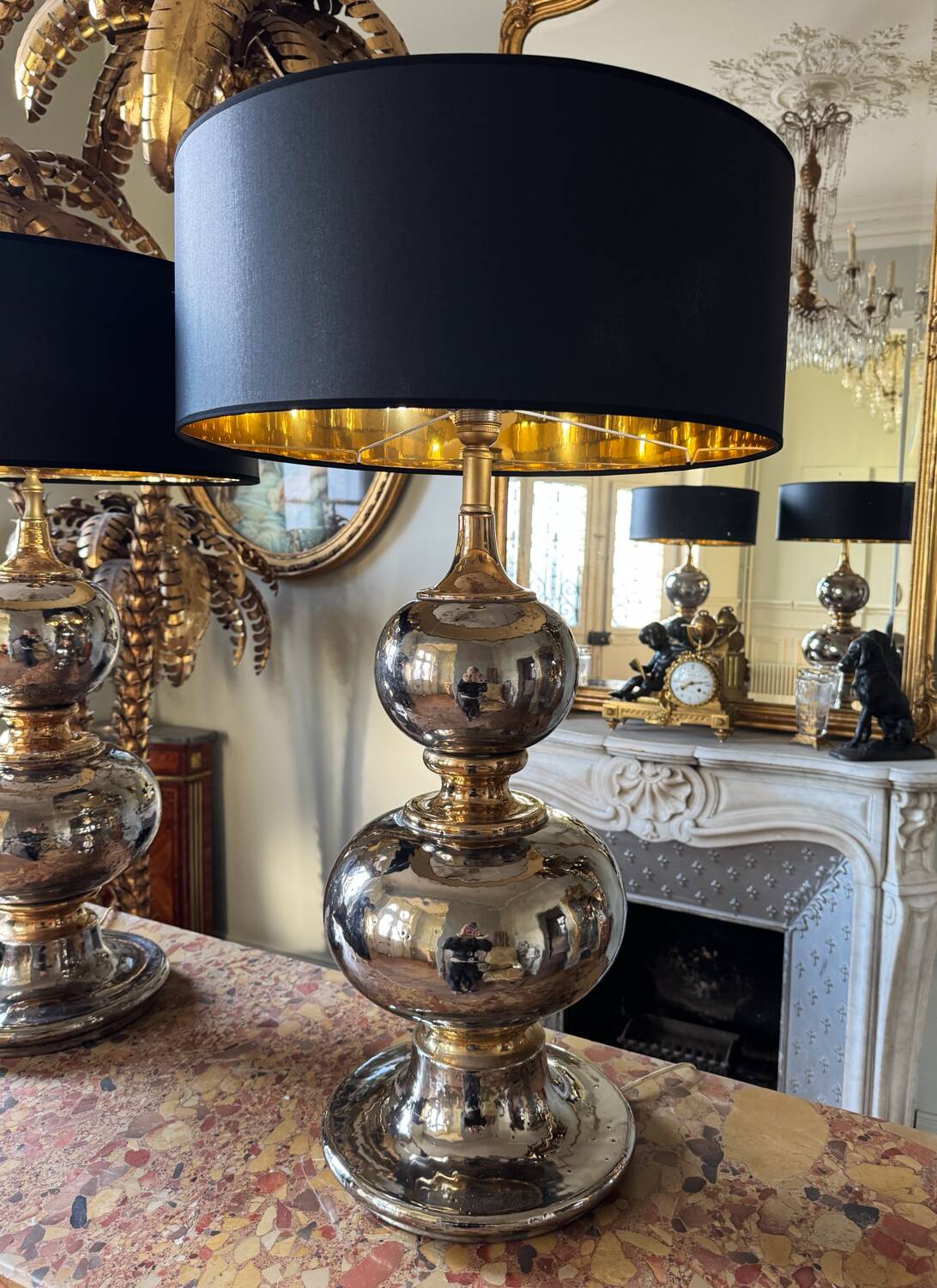 Pair of ceramic lamps from the 1970s - 20th century