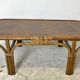 Table basse en rotin vintage 1970