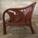Pencil reed rattan bamboo coastal palm leaf bench sofa, Vivai del Sud 1970s