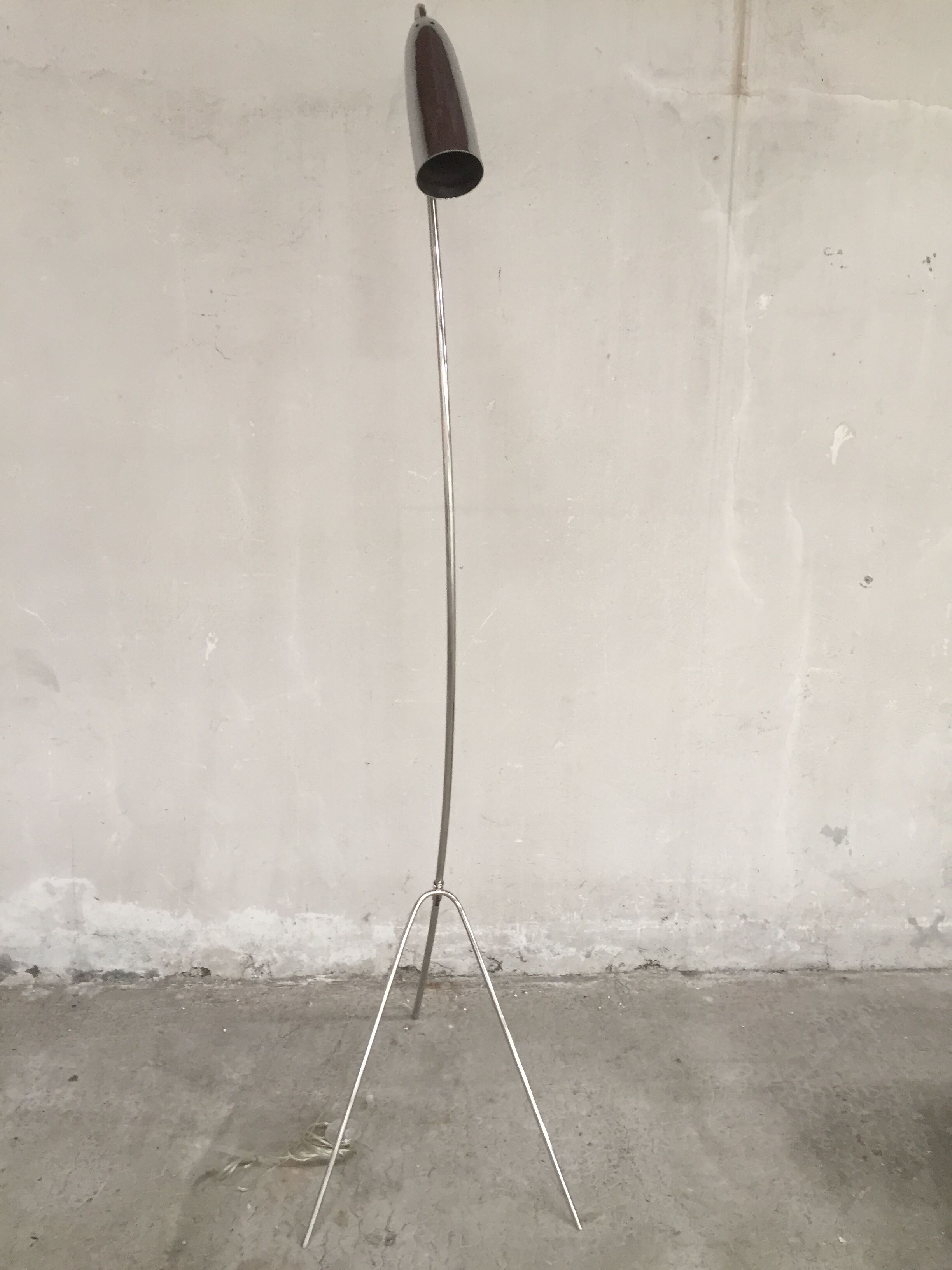 Chrome floor lamp