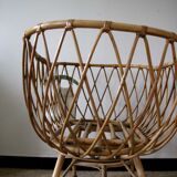 Vintage rattan cradle