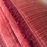 Vintage pouf in red fabric