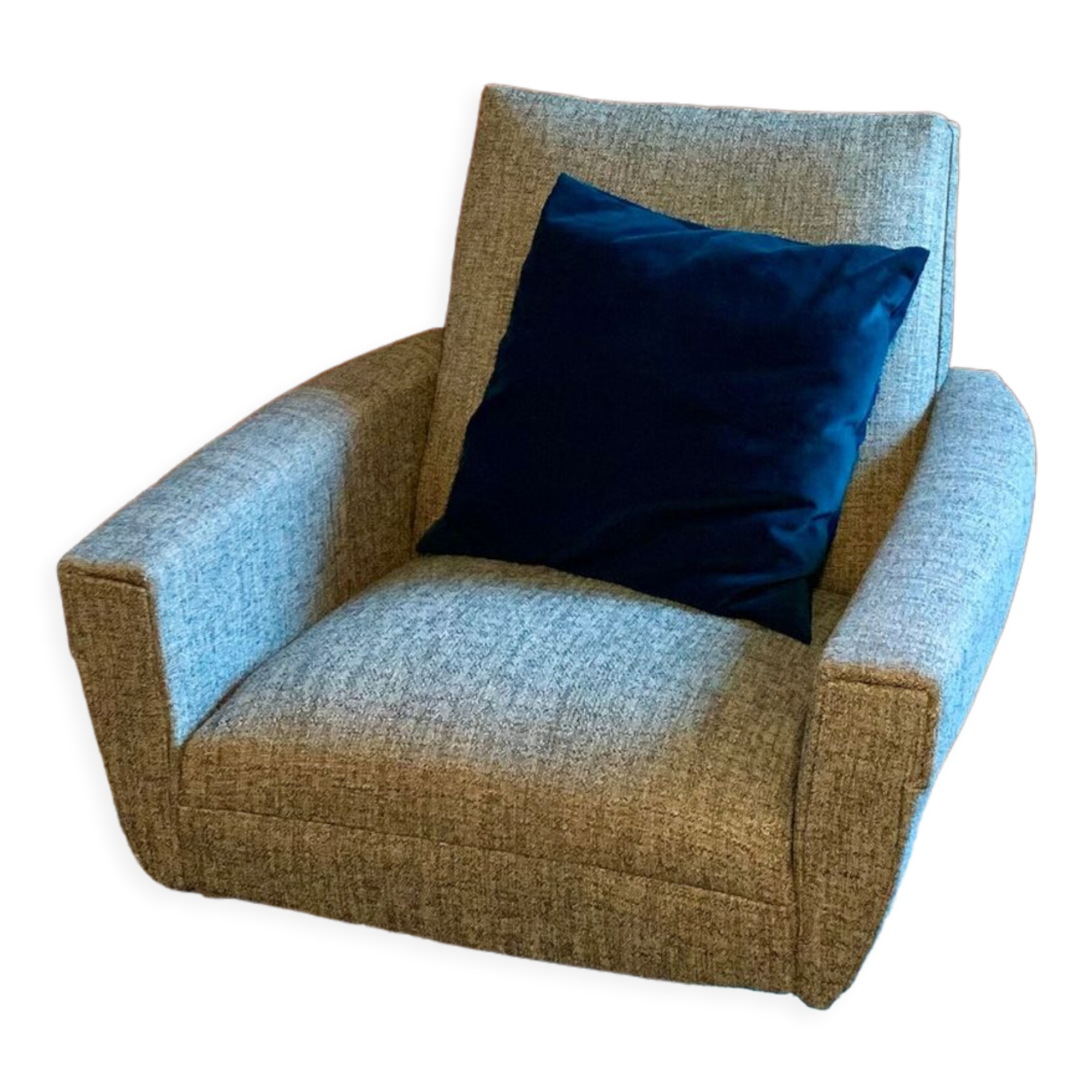 Vintage swivel cube armchair