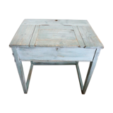 Old box desk, blue lasure