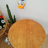 Round rattan side table 60s -70s / vintage
