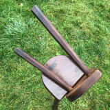 Pair of wooden cottage stools