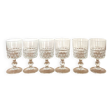 Red wine glasses - vintage - Luminarc - "Quadrille" model - Very good condition