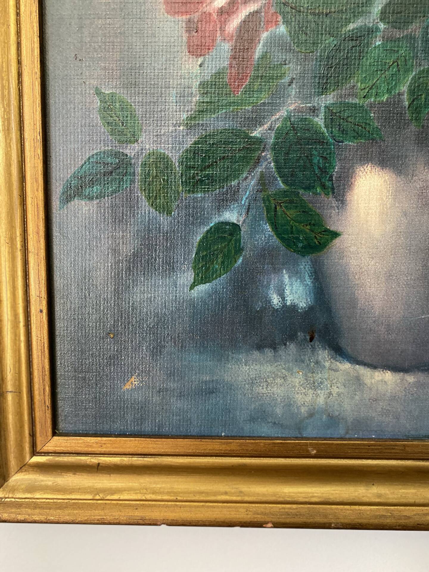 Old Painting "Still Life with Roses" – 1950