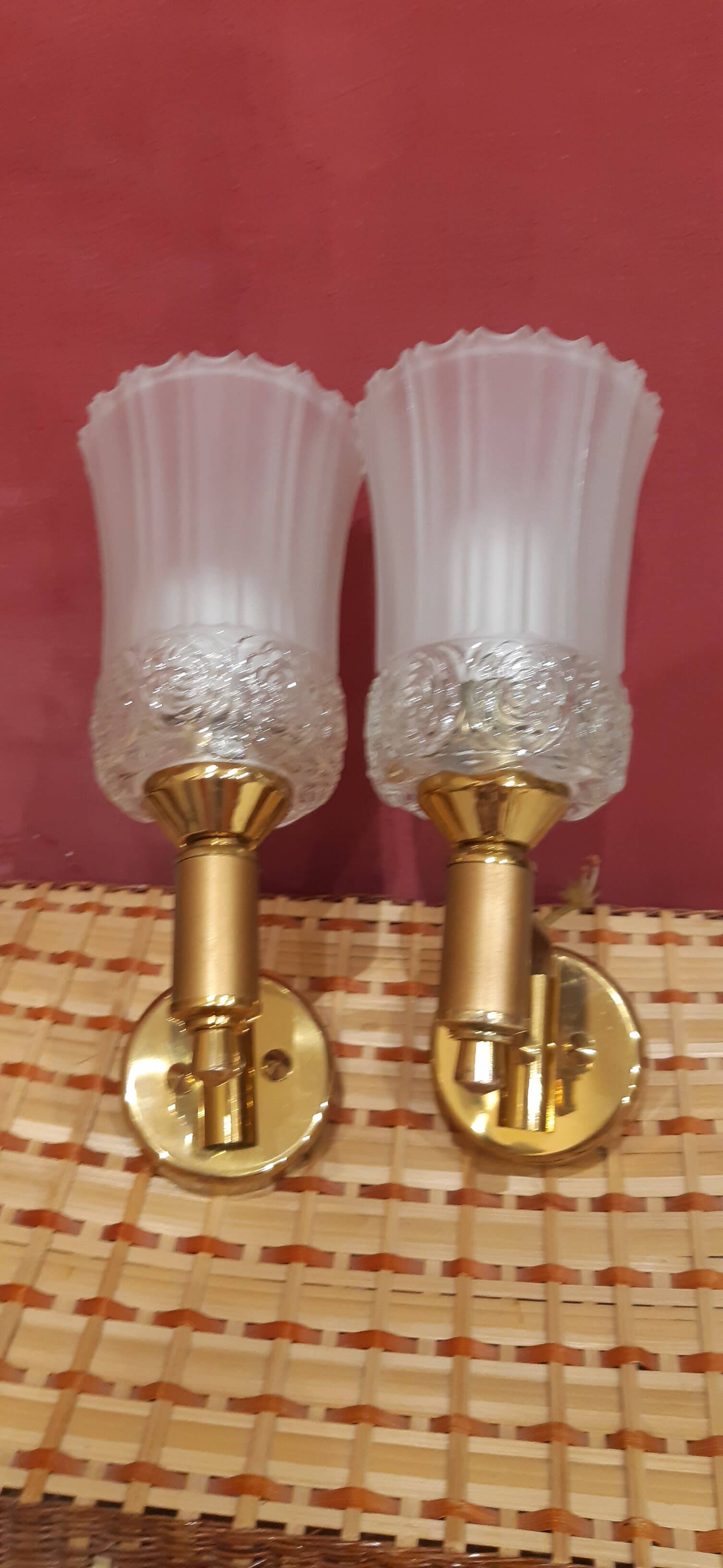 Vintage brass wall light