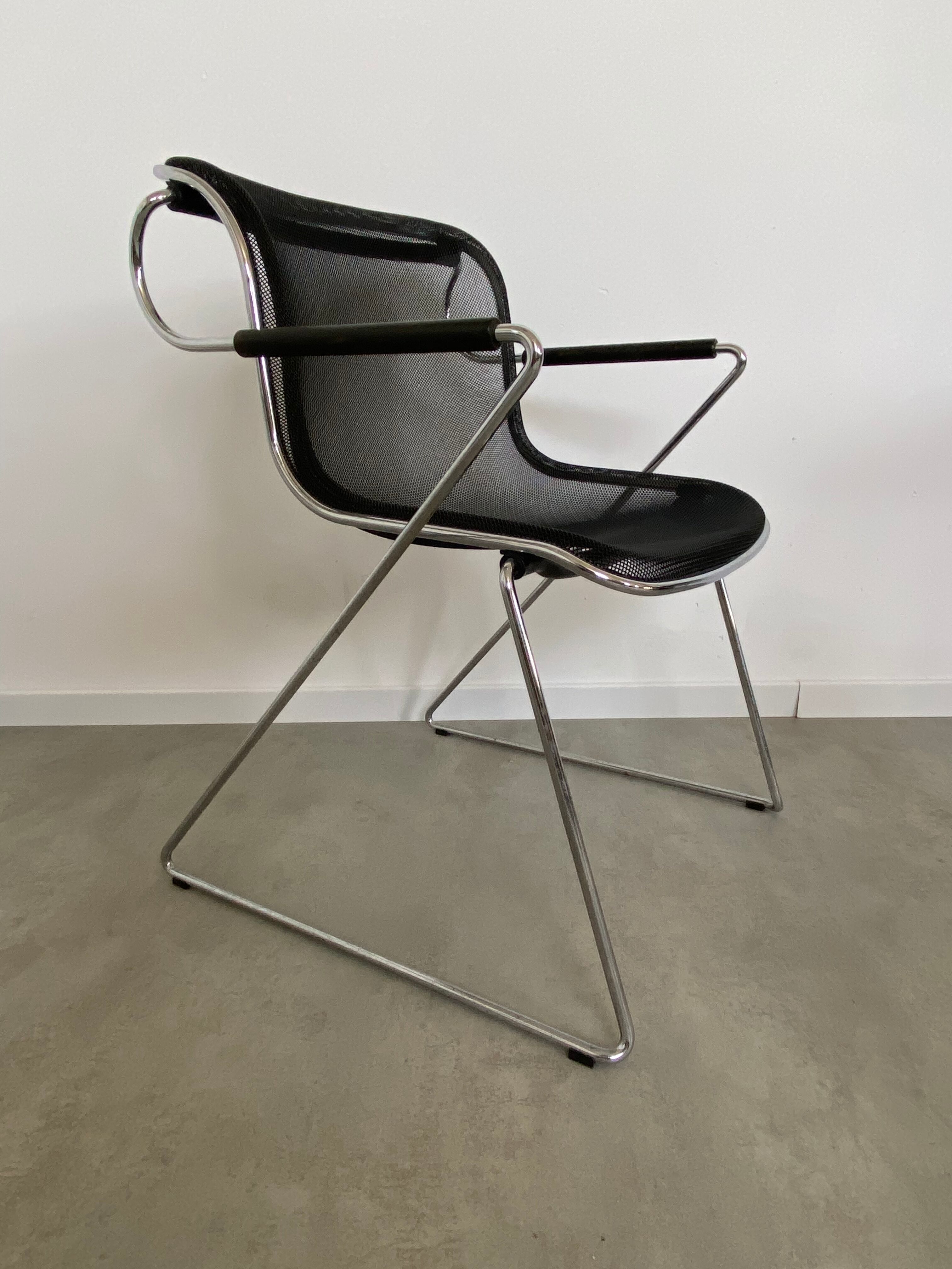 Set of 6 chairs "Penelope" by Charles Pollock for Castelli design year 1980