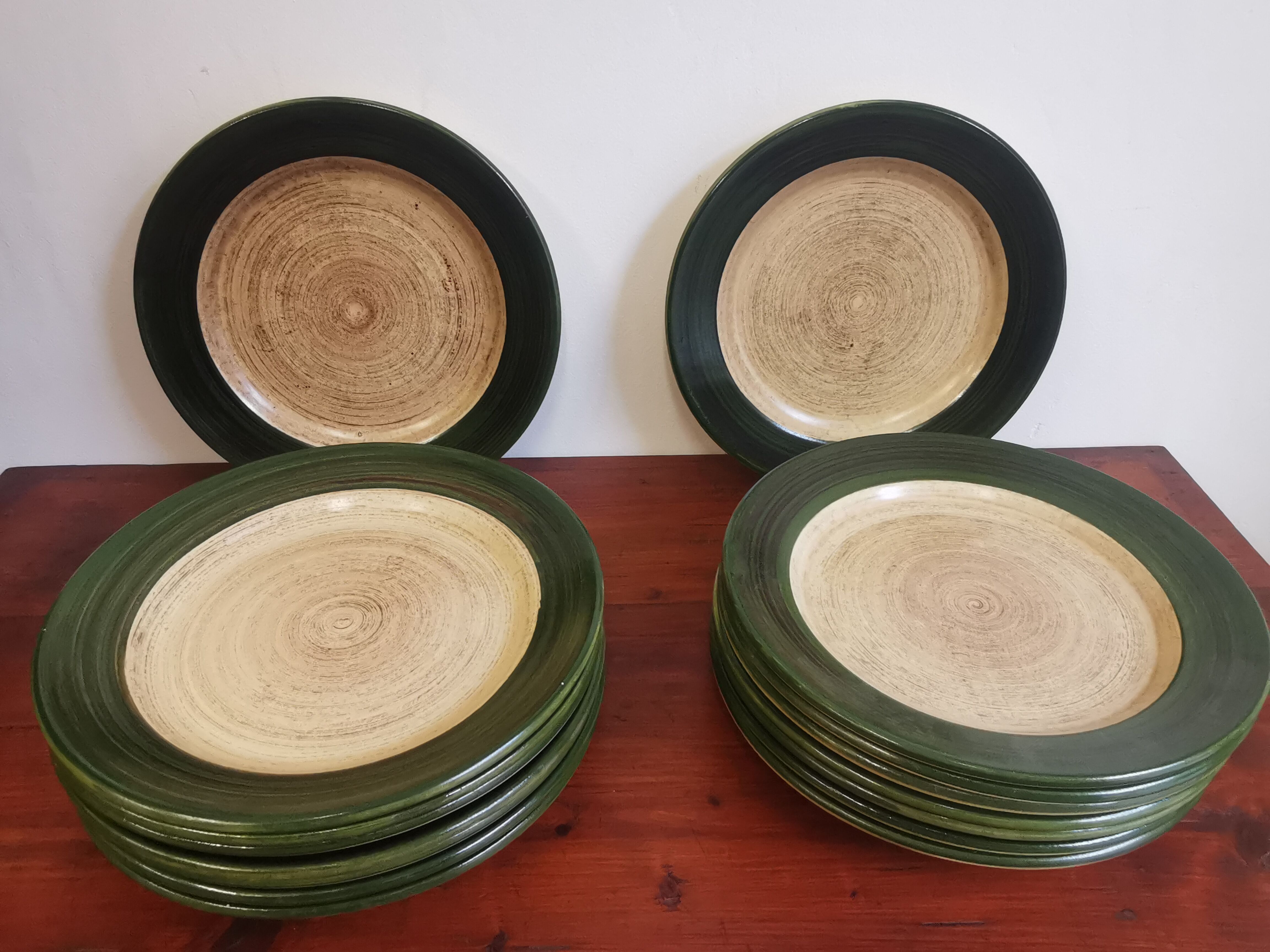 Lot vintage ceramic plates Saint Clément