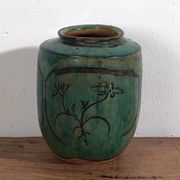 Ancient Asian vase with floral details (c.1820) #14