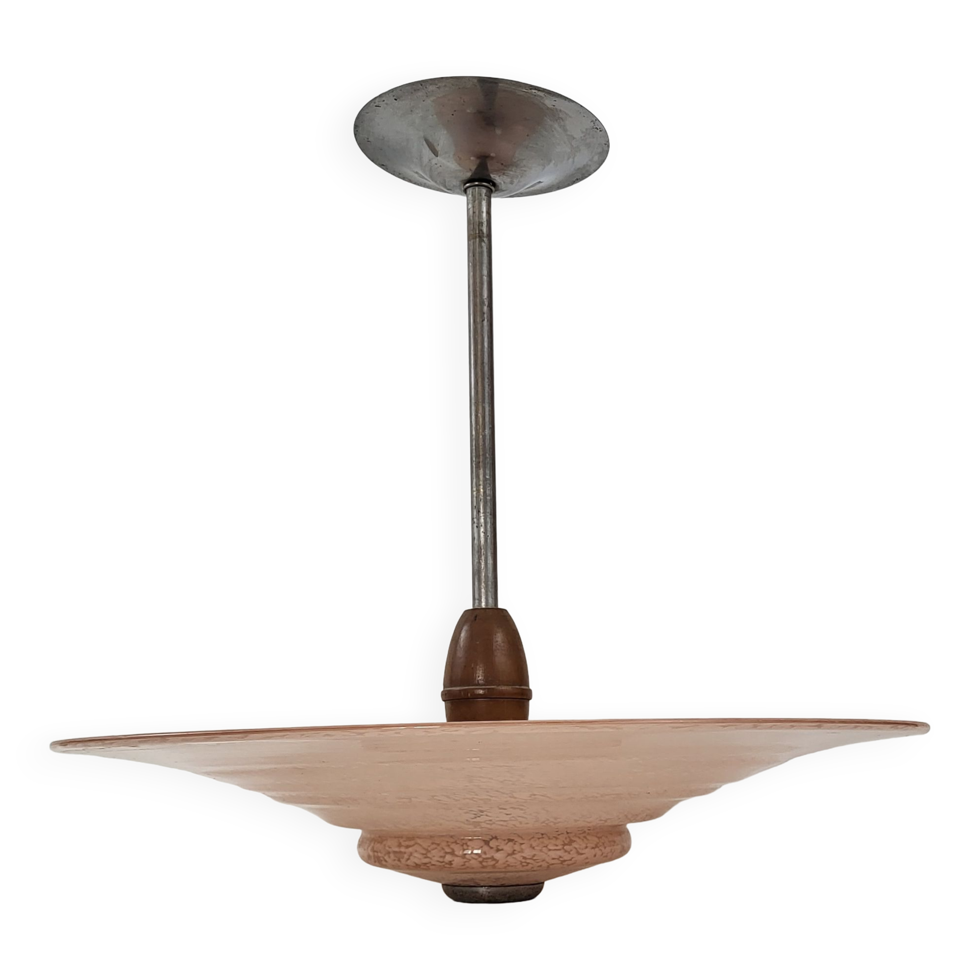 Ceiling lamp in Art Deco marble glass