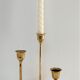 Trio de bougeoirs laiton design scandinave vintage