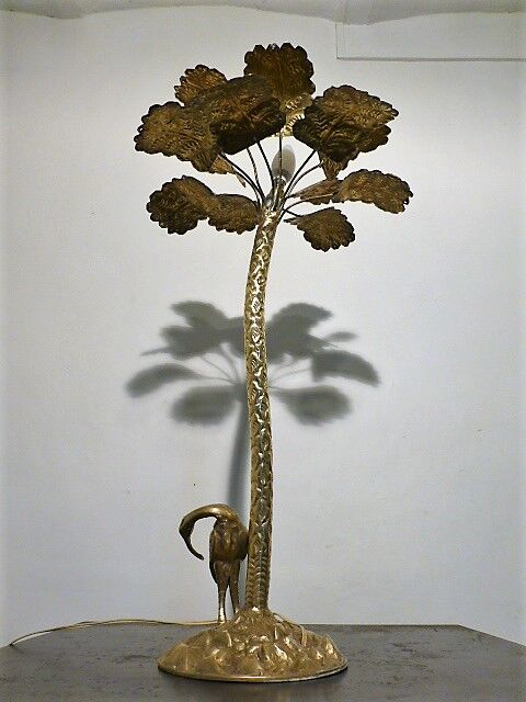 Palm lamp, brass heron 1960