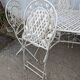 salon de jardin en fer forgé blanc