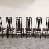 Dining chairs Umberto Asnago for Giorgetti, 1980s