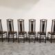 Chaises de salle à manger Umberto Asnago pour Giorgetti, années 1980