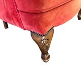 Vintage red baroque armchair / three-seater / sofa / armchair