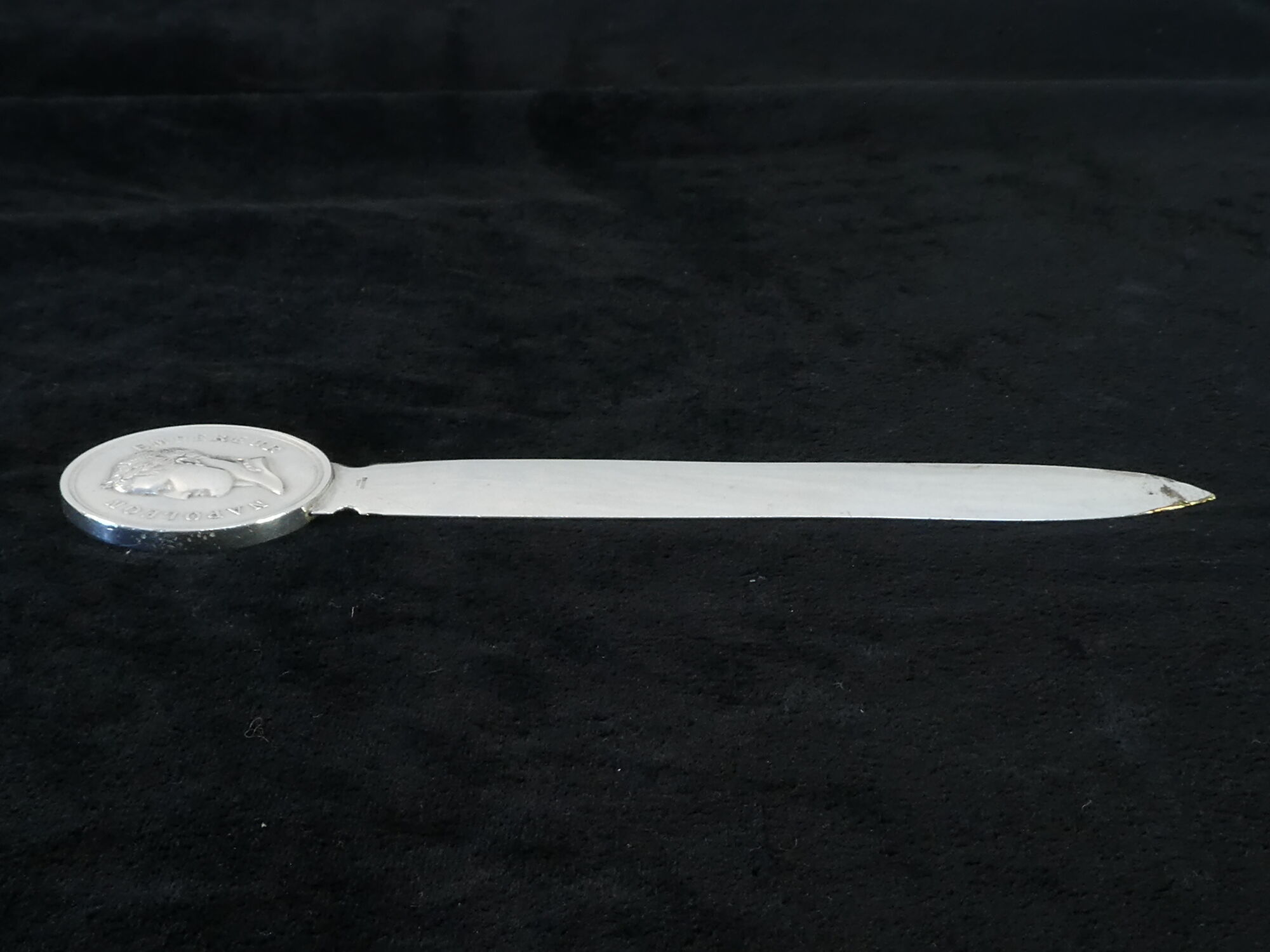 Christofle napoleon empereur paper cutter in silver metal