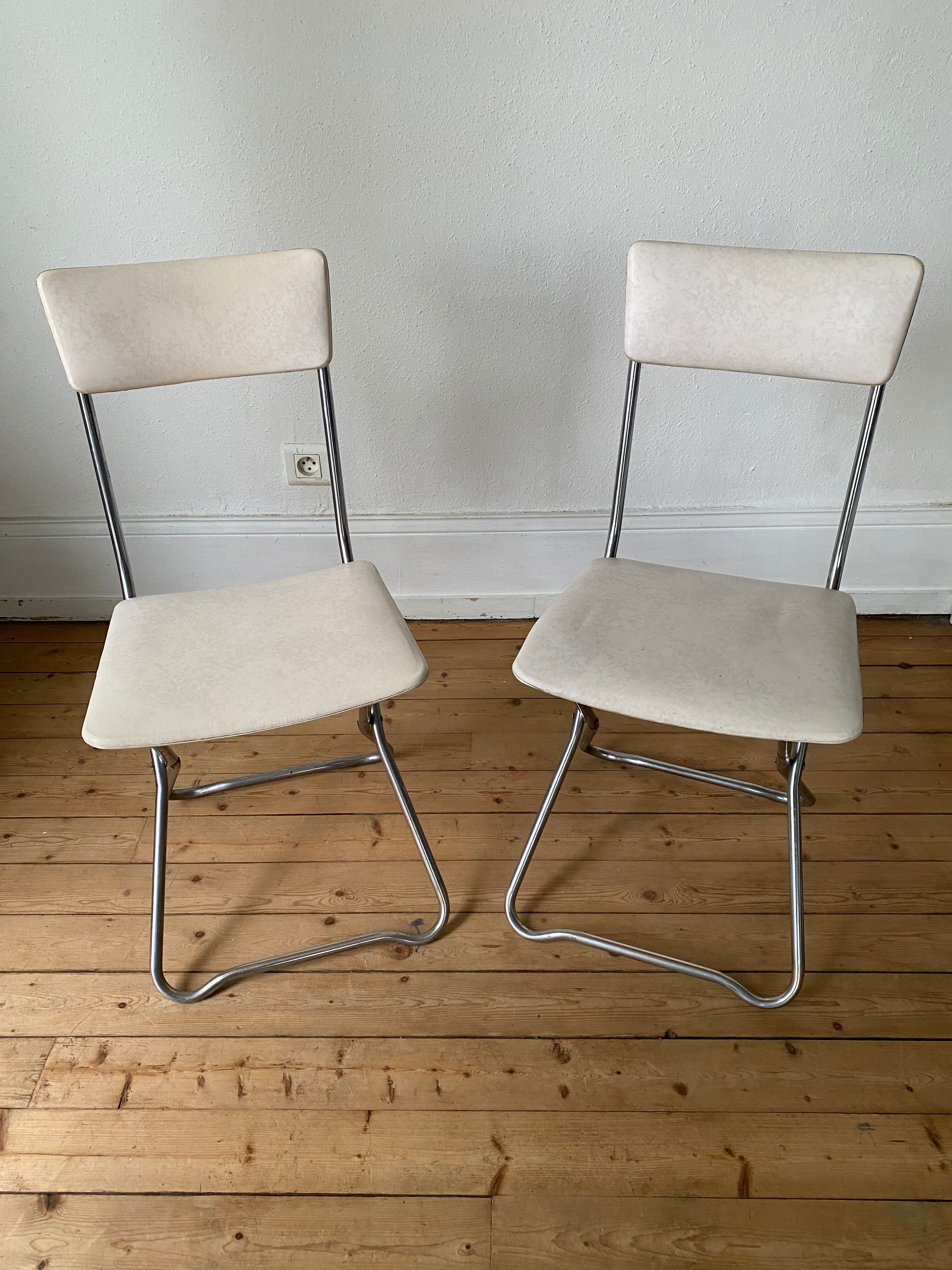 Soudexvinyl folding chairs 1970