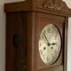 Antique art deco original f.m.s. Mauthe oak wall clock, Germany 1930s