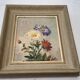 Antique floral painting from France, mid-20th century