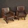 Pair of Italian design armchairs in skai