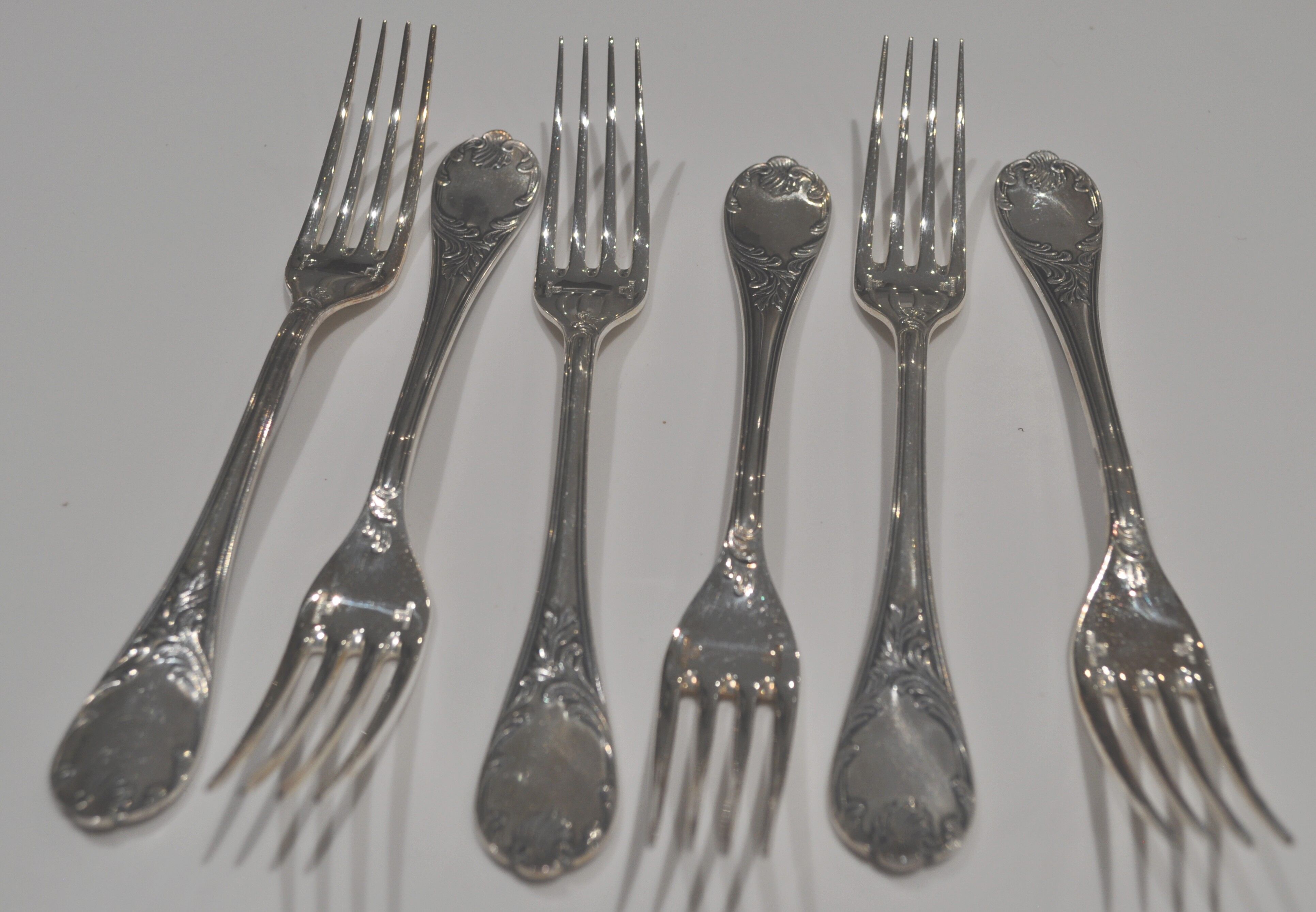 Set of 6 marly christofle forks