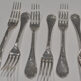 Set of 6 marly christofle forks