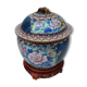 Pot couvert en cloisonné