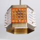 Vintage brass and glass suspension