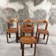 Lot Bruno Rey kush-co dark brown chairs
