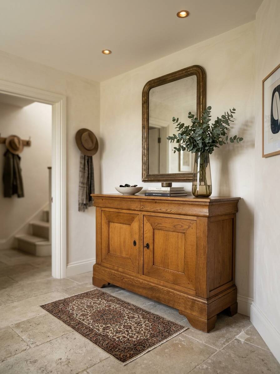Louis Philippe buffet in solid oak.