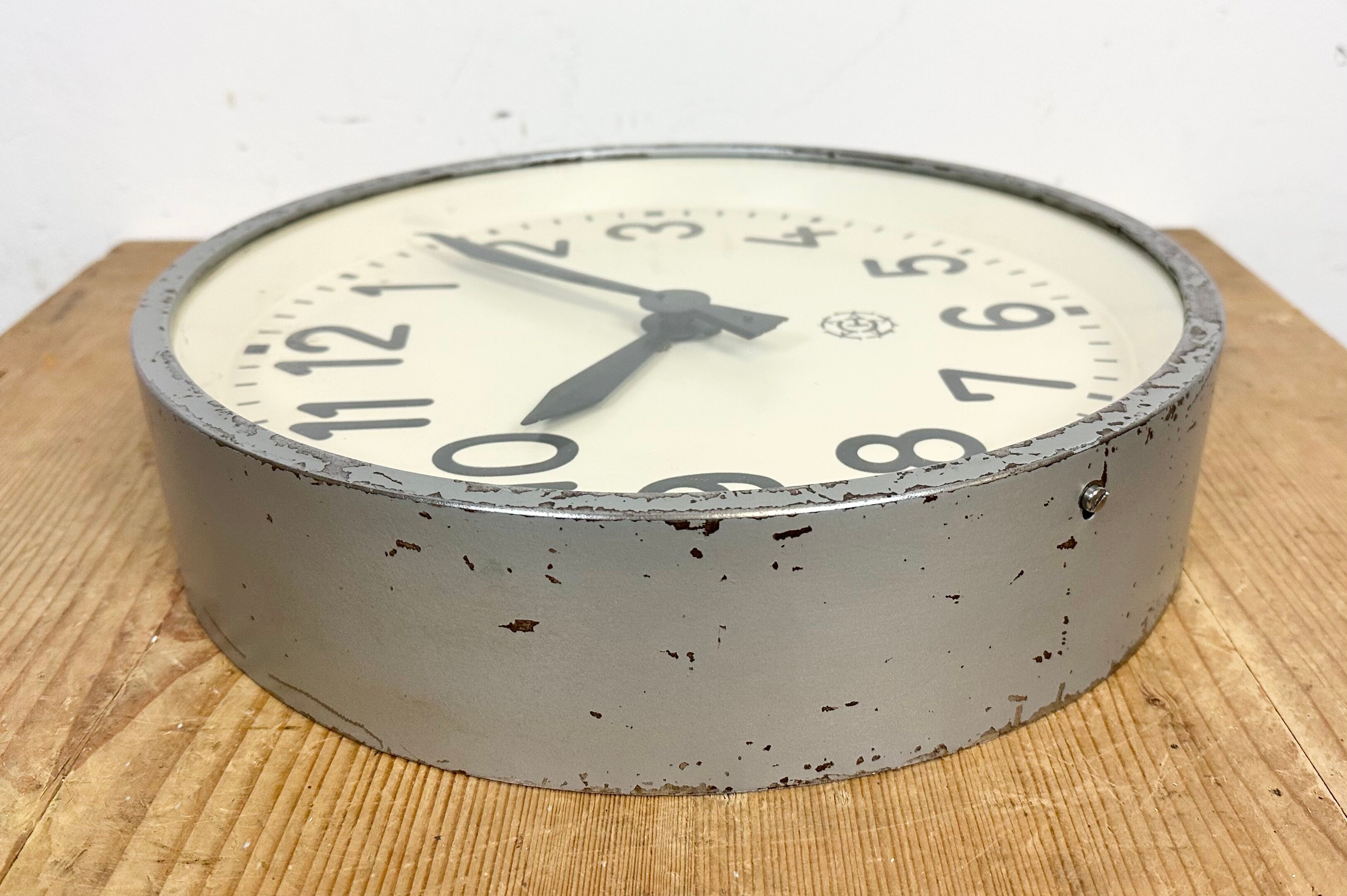 Industrial factory wall clock from Chronotechna, 1950s