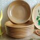 Ensemble de 8 assiettes creuses grès de brenne France vintage