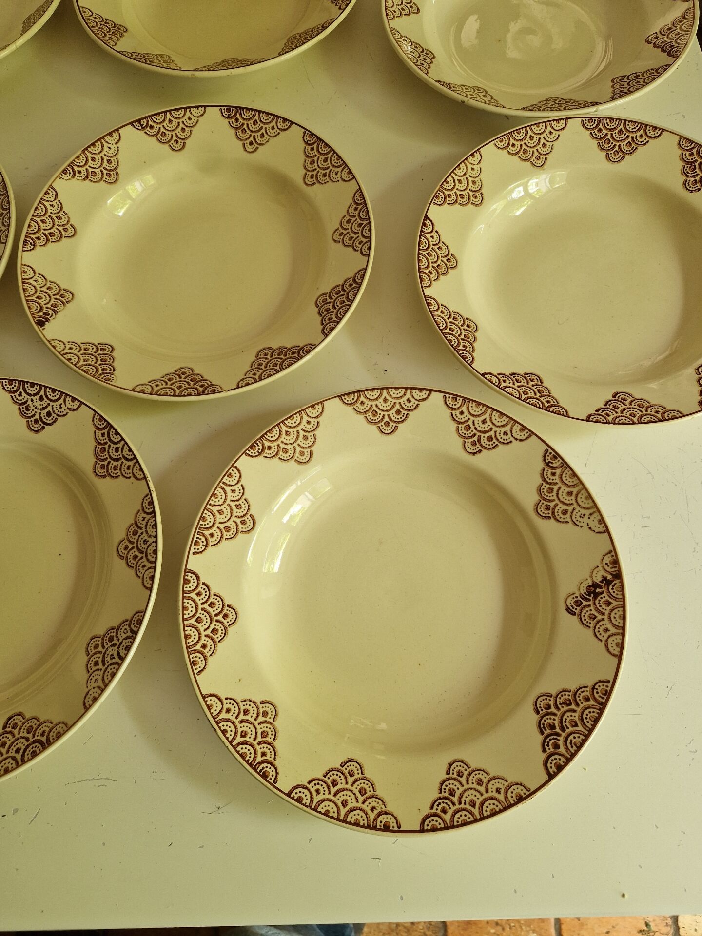 Set of 12 Deep Plates Saint Amand Model 4054