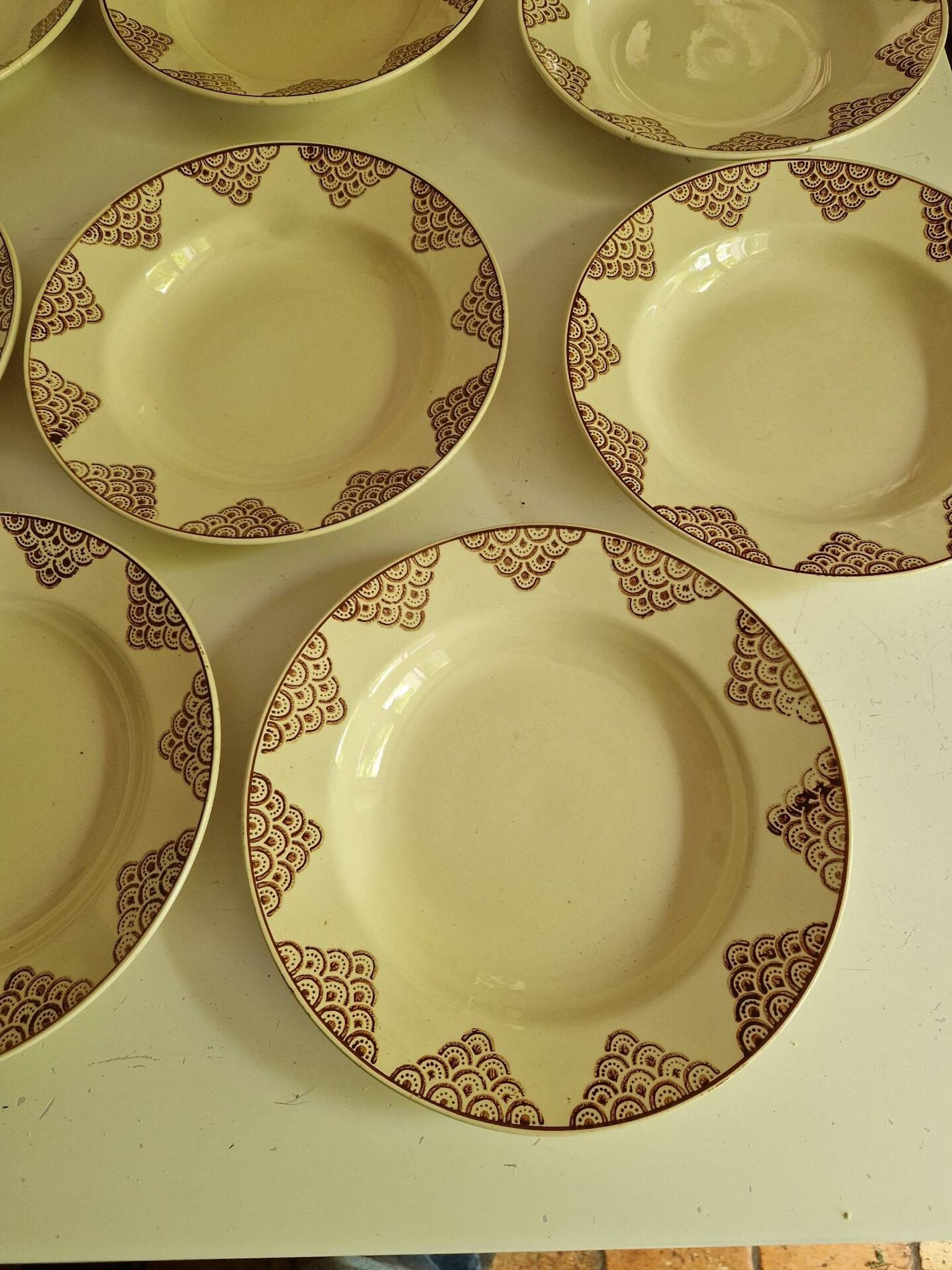 Set of 12 Deep Plates Saint Amand Model 4054
