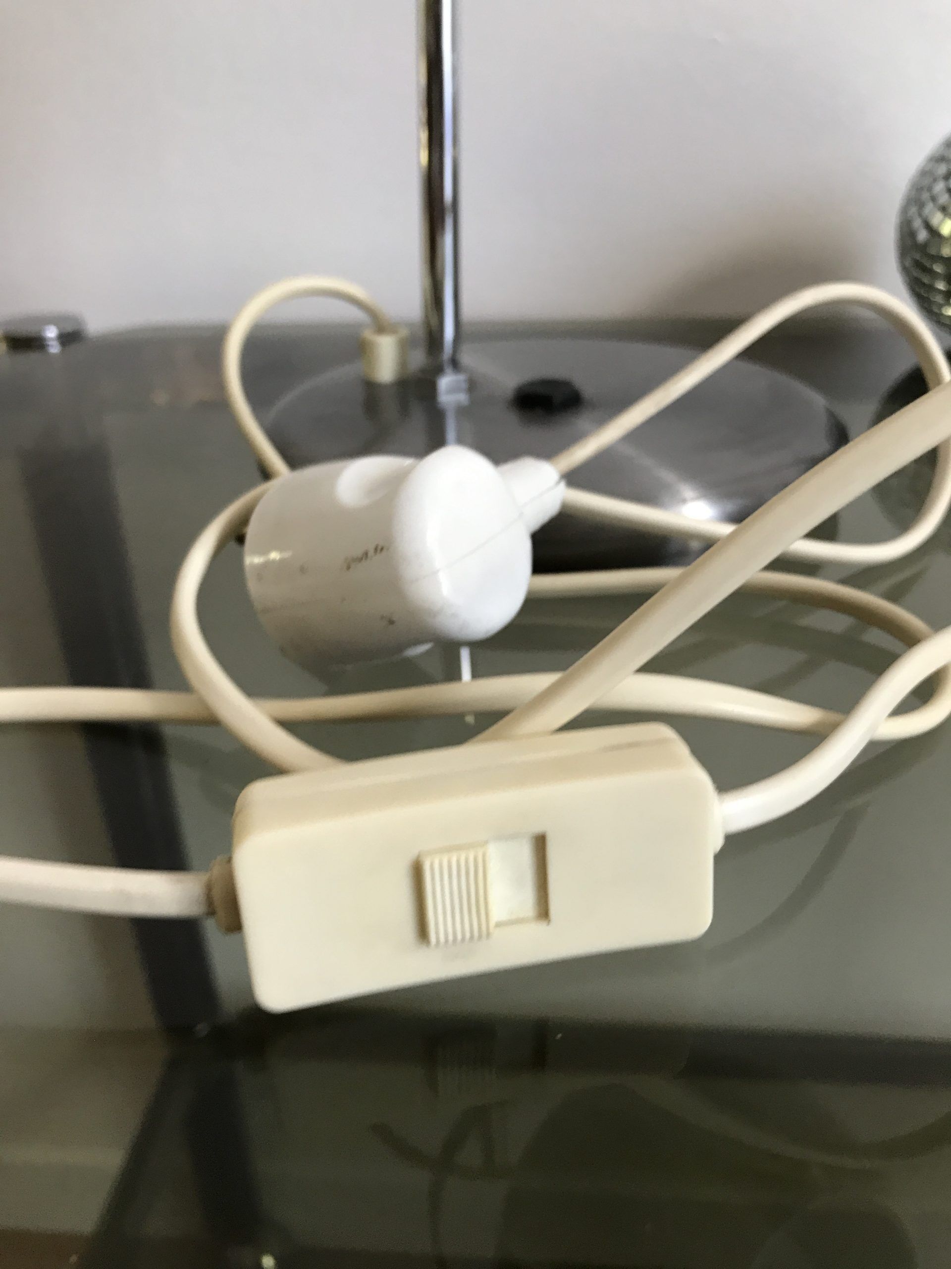 Vintage brushed metal eye ball desk lamp