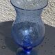 Blue blown glass tealight holder, Biot glassworks, collector's item