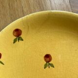 Hand painted yellow peach pattern plates - portugal
