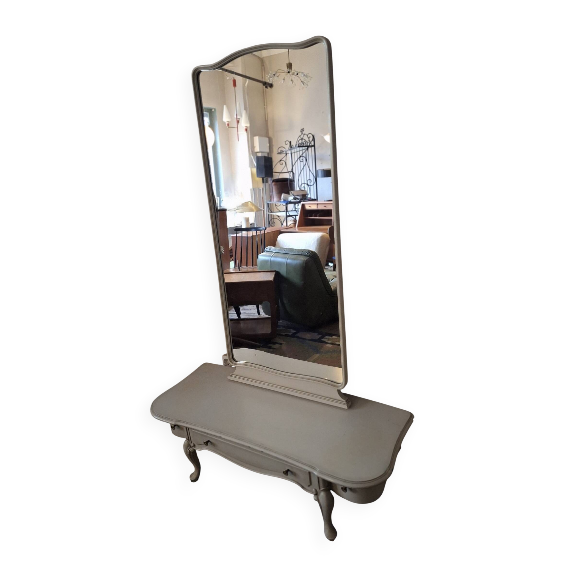 Vintage Boho standing mirror, 1970-80